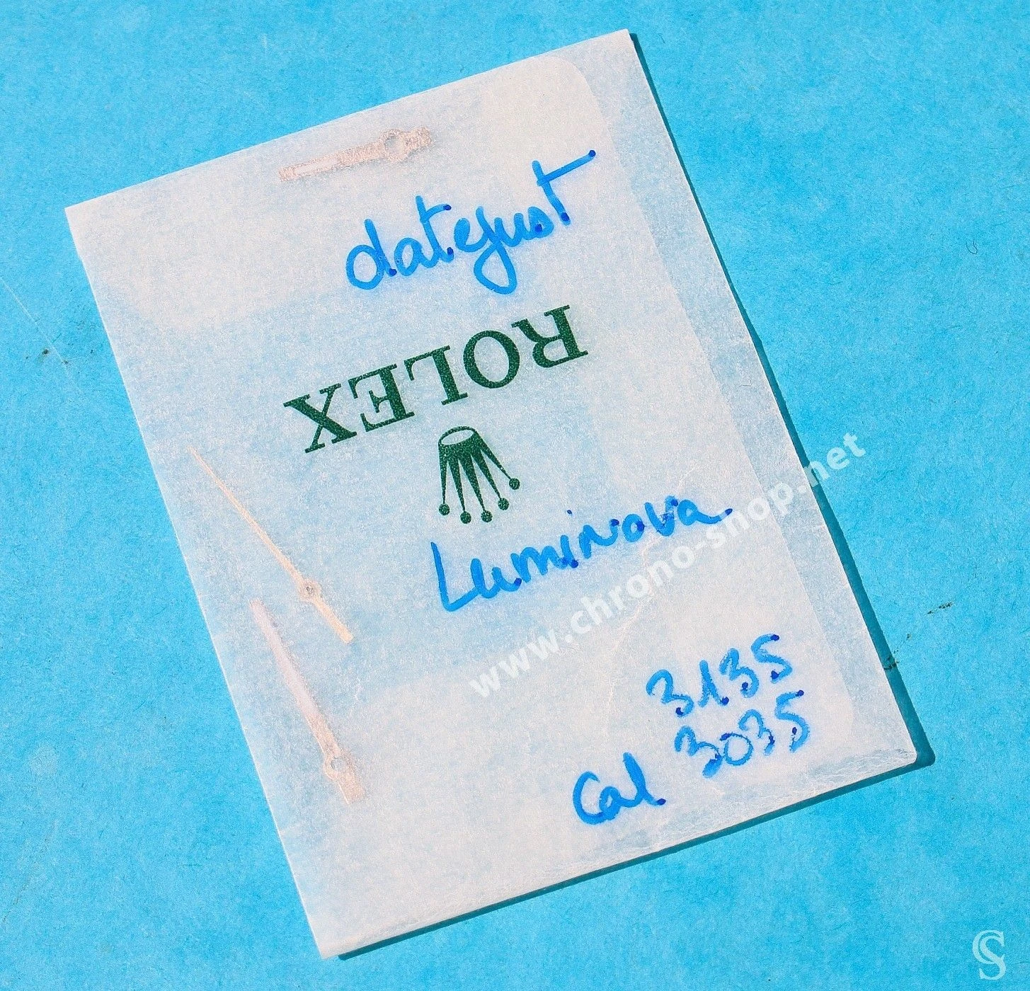 Rolex Rare Jeu Aiguilles Épaisses Or Blanc Luminova Montres Oyster Datejust 16019, 16230, 16220, 16234 Cal 3035, 3135 3 Rolex Rare Jeu Aiguilles Épaisses Or Blanc Luminova Montres Oyster Datejust 16019, 16230, 16220, 16234 Cal 3035, 3135